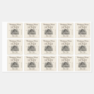 Etiquetas à prova d'água de 1,5" Vintage Skep Litt