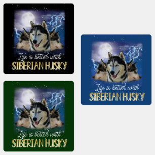 Etiquetas A Vida É Melhor Com Um Husky Siberiano