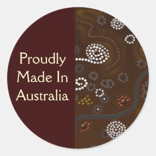 Etiquetas aborígenes australianas da arte da