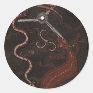 Etiquetas aborígenes australianas da arte do