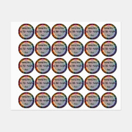 Etiquetas Abstrato de Arte do Arco-Íris