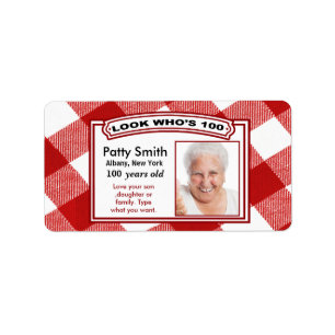 Etiquetas adesivas de 100 anos - fácil de personal