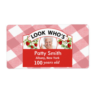 Etiquetas adesivas de aniversário 100 - fácil de