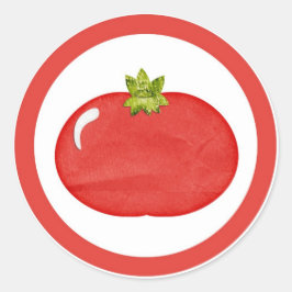 Etiquetas adesivas de círculo com sabor a tomate