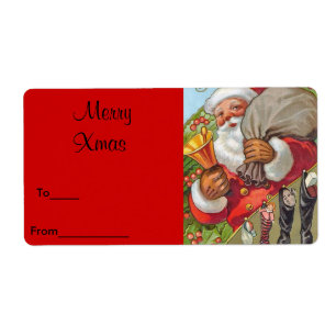 Etiquetas Adesivas Presente de Natal Vintage San