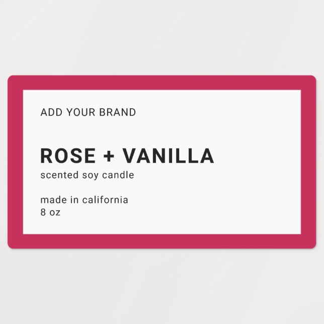 Etiquetas Adicionar Marca Produto de cor editável minimalist (Design 1)