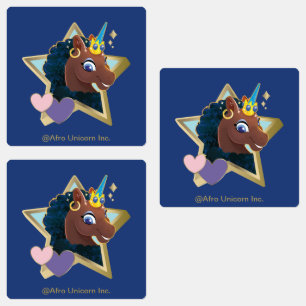 Etiquetas Afro Unicorn Magical Star