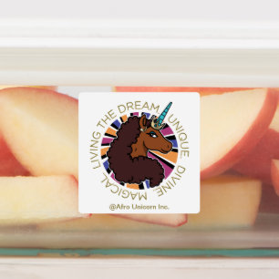 Etiquetas Afro Unicorn Vivendo o Design do Sonho