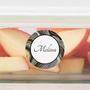 Etiquetas Ágata moderna Geode do ouro & das cinzas