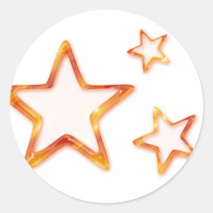 Etiquetas alaranjadas & amarelas das estrelas