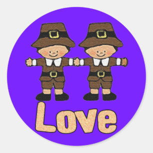 Etiquetas alegres dos peregrinos