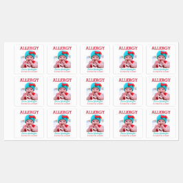 Etiquetas Alerta Personalizado de Alergia Fotográfica para C