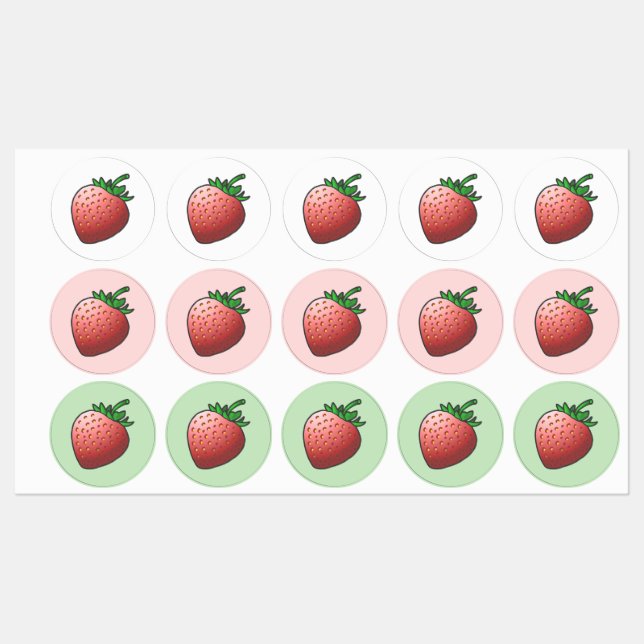 Etiquetas Alimento de Morango (Folha)