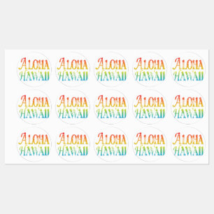 Etiquetas Aloha Hawaii