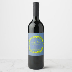 Etiquetas amarelas do vinho da arte da aguarela da