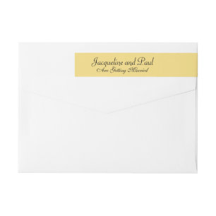 Etiquetas Amarelo maduro Wedding
