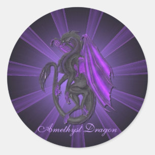 Etiquetas Amethyst roxas do dragão