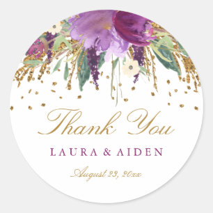 Etiquetas Amethyst Sparkling do casamento do