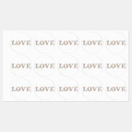 Etiquetas AMOR - grãos de café coloridos