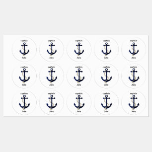 Etiquetas Âncora de mar, corrente, personalizada