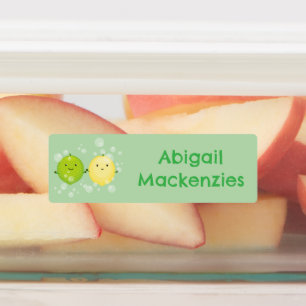 Etiquetas Animação de limão de limão feliz e giro personaliz