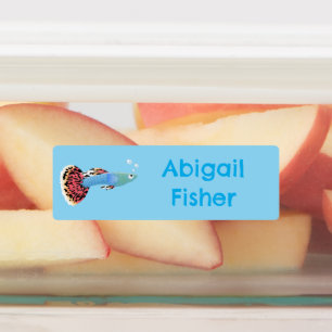 Etiquetas Animação de peixes tropicais giros, bonitos, perso