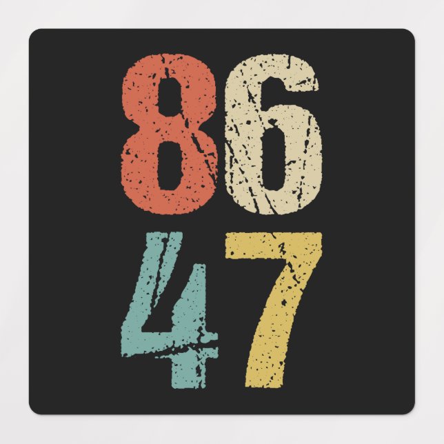 Etiquetas Anti-Trump - 86 47 I (Design 1)