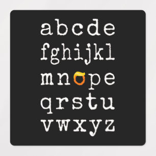 Etiquetas Anti-Trump Alphabet - Nope V