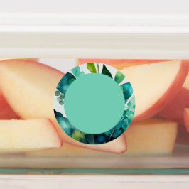 Etiquetas Aquarela, Teal, Azul, Verde, Botânica, Abstrato