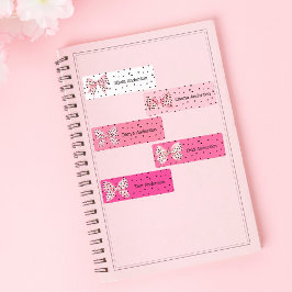 Etiquetas Arcos cor-de-rosa, colchetes, Leopardo, "Leopardo"