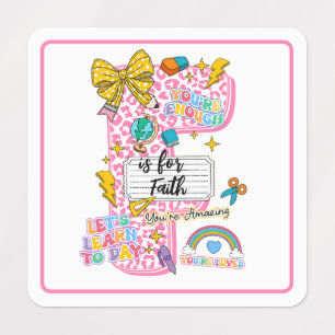 Etiquetas Arte Alfabética Personalizável “F é para” – Inspir