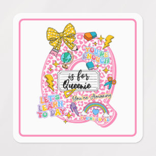 Etiquetas Arte Alfabética Personalizável “Q é para” – Inspir