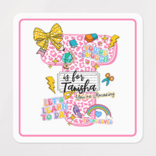 Etiquetas Arte Alfabética Personalizável “T é para” – Inspir