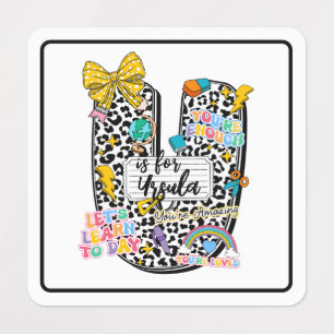 Etiquetas Arte Alfabética Personalizável “U é para” – Inspir