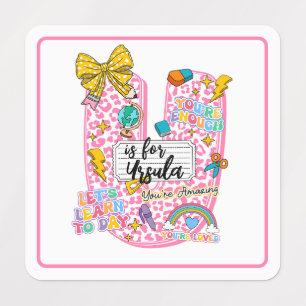 Etiquetas Arte Alfabética Personalizável “U é para” – Inspir