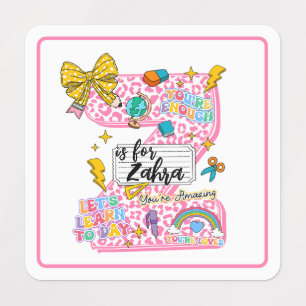 Etiquetas Arte Alfabética Personalizável “Z é para” – Inspir