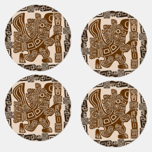 Etiquetas Arte Antiga Tribal do Guerreiro de Águia Asteca