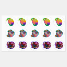 Arte de Fruta Pixel Glitch