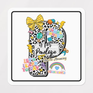 Etiquetas Arte do Alfabeto “P é de” Personalizável – Inspira