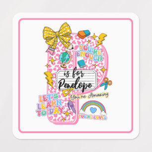 Etiquetas Arte do Alfabeto Personalizável “P é para” – Inspi