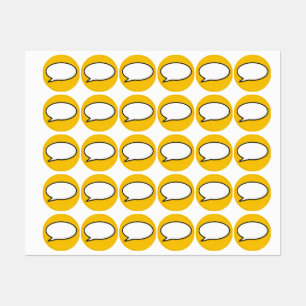 Etiquetas Arte Pop de Quadrinhos Bolha de Fala