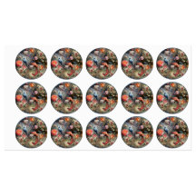 Arte Surrealista com Flores e Aves