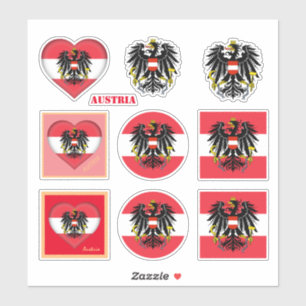 Etiquetas austríacas e Bandeira austríaca, Heart