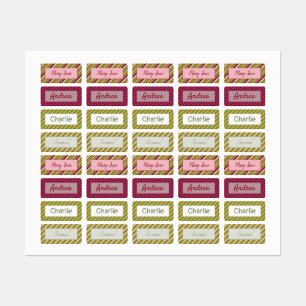 Etiquetas Autocolantes Para Recipientes De Almoço Para Crian