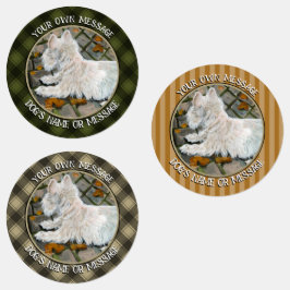 Etiquetas Autumn Leaves Westie no Pacio