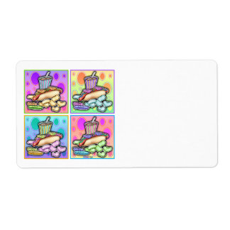 ETIQUETAS AVERY - Cachorros Quentes Pop Art