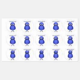 Etiquetas Aves Azuis Personalizadas