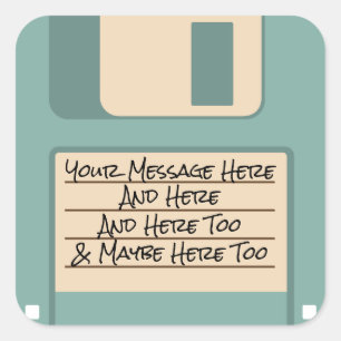 Etiquetas azuis da disquete da velha escola do