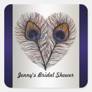 Etiquetas azuis da meia-noite do pavão