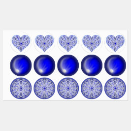 Etiquetas Azul cerâmico de Grécia